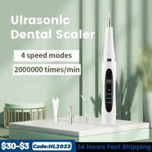 Ultrasonic Dental Scaler For Teeth Tartar Stain Tooth Calculus Remover Electric Sonic Teeth Plaque Cleaner Dental Stone Removal