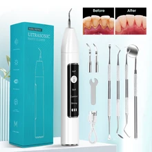 Ultrasonic Dental Scaler Teeth Tartar Stain Tooth Calculus Remover LED Electric Sonic Teeth Plaque Cleaner Dental Stone Removal