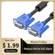 VGA Cable Computer Monitor TV Projector HD Cable VGA Video Extension Line 1.5/1.8/5/10 Meters 1440*900P