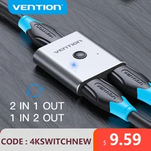 Vention HDMI Switcher 4K Bi-Direction 2.0 HDMI Switch 1x2/2x1 Adapter 2 in 1 Out Converter for PS4/5 Xiaomi TV Box HDMI Splitter
