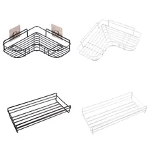 Wall Mounted 3m Sticker Bathroom Shelves Corner Shelf Shower Shelf Toiletries Kitchen Spice Storage Rack Bathroom Accessories