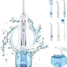 Water Flossers for Teeth 360掳Rotation Cordless Portable Teeth Cleaner & toothbrush IPX7 Waterproof 5 Modes & 6 Jet Tips