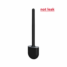 Water Quick Toilet Wc Cleaner Wall Brush Mini Bathroom Long Breathable Bristles Black Soft Silicone Accessories