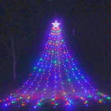 Waterfall Waterproof Meteor flowing star Rain LED String Light Christmas Wedding Curtain Icicle Fairy String Garland EU/US Plug