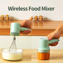 Wireless 3 Speed Mini Electric Mixer Handheld Food Blender Egg Automatic Whisk Food Cream Cake