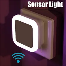 Wireless LED Night Light Sensor Lighting Mini EU US Plug Night light Lamp For Children Room Bedroom Decoration Lights Lighting