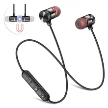 Wireless binaural stereo sports Bluetooth headset ear hanging running super long standby magnetic suction head neck hanging neck