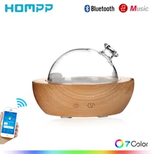 Wood Humidifier Diffuser 150ML Bluetooth Spray Aroma Mute Large Capacity Night Light Wooden Aromatherapy Machine for Home