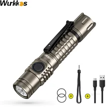 Wurkkos FC12 Rechargeable Torches Tactical Flashlights LED 18650 SFT40 2000lm ATR Power Indicator USB-C IPX8 EDC Camp Lighting