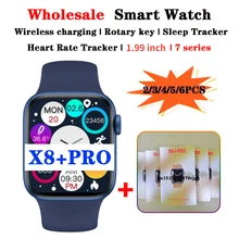 X8+Pro Smart Watch 3/4/5/6/10PCS VIP Wireless charging NFC Fitness Bracelet Heart Rate 1.99 inch Wholesale Women Men Smart Watch