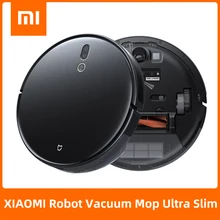 XIAOMI MIJIA Robot Vacuum Cleaner Mop Ultra Slim Sweeping Mopping Cyclone Suction Dust APP Smart Planned Map For Home Appliance