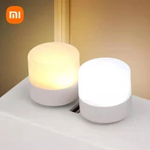 XIAOMI Rechargeable Lamp USB Lamp Mini LED Night Light Power Bank Charging USB Book Lights Small Round Reading Desk Lamp Bulb