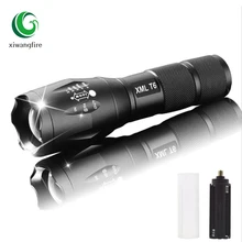 XML T6 Led Flashlight Zoom Flash Light Linterna Torch Lighter Use 18650 Battery Camping Outdoor Tactics Powerful Flashlight