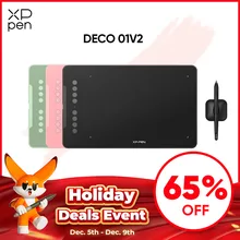 XPPen Deco 01 V2 10 inch Drawing Tablet Graphics Digital Tablet Tilt Android Windows MAC 8 Shortcut Keys (8192 Levels Pressure)