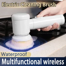 Xiaomi 5 in 1 Portable Electric Vacuum Cleaning Brush Household Hand Held Kitchen Cleaning Brush Tools Set Wireless Bowl Brush