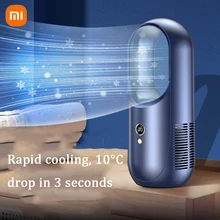 Xiaomi Desktop Bladeless Fan LED Display Desktop No Fan-Leaf Cooler Cooling Fans for Office Portable Fan Type-C Charging