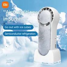 Xiaomi Desktop Mini Fan Portable Air Conditioner Cooler Handheld Fans USB Rechargeable Electric Fan Outside Travel For Summer