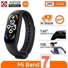 Xiaomi Mi Band 7 1.62" AMOLED Screen 120 Workout Modes SpO2 Blood Oxygen Bluetooth 5AM Waterproof Sport Miband 7 Smart Bracelet
