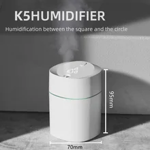 Xiaomi New K5 Ultrasonic Humidifier Car Mini Desktop USB Household Business Cute Pet Mute Aromatherapy Humidifier Fogger