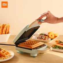 Xiaomi Sandwich Maker Electric Non-stick Waffle Maker Breakfast Toaster Machine for Home Light Food Waffle Maker Heating Toaster