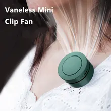 Xiaomi Vaneless Mini Clip Fan Neck Waist Fan Air Cooling USB Personal Fan Outdoor Fishing 3 Speeds Desktop Fan 360掳 Camping