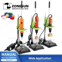 ZONESUN Semi-automatic Bottle Capping Machine ZS-XG80W Juice Aluminum Nail Polish Bottle Caps Screwer