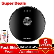 (promo code:AEC888) Liectroux XR500 Robot Vacuum Cleaner Laser Navigation Map Saved Y-shap Mopping Breakpoint cleaning